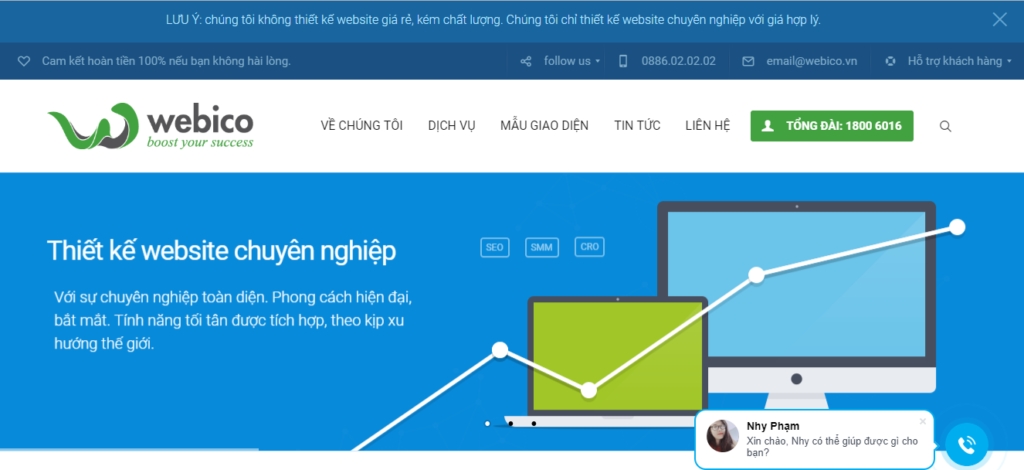 Công ty thiết kế website webico chuyên nghiệp