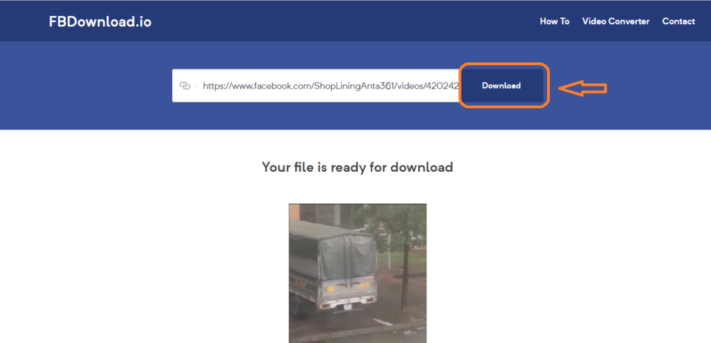 Dowload video trên facebook từ website