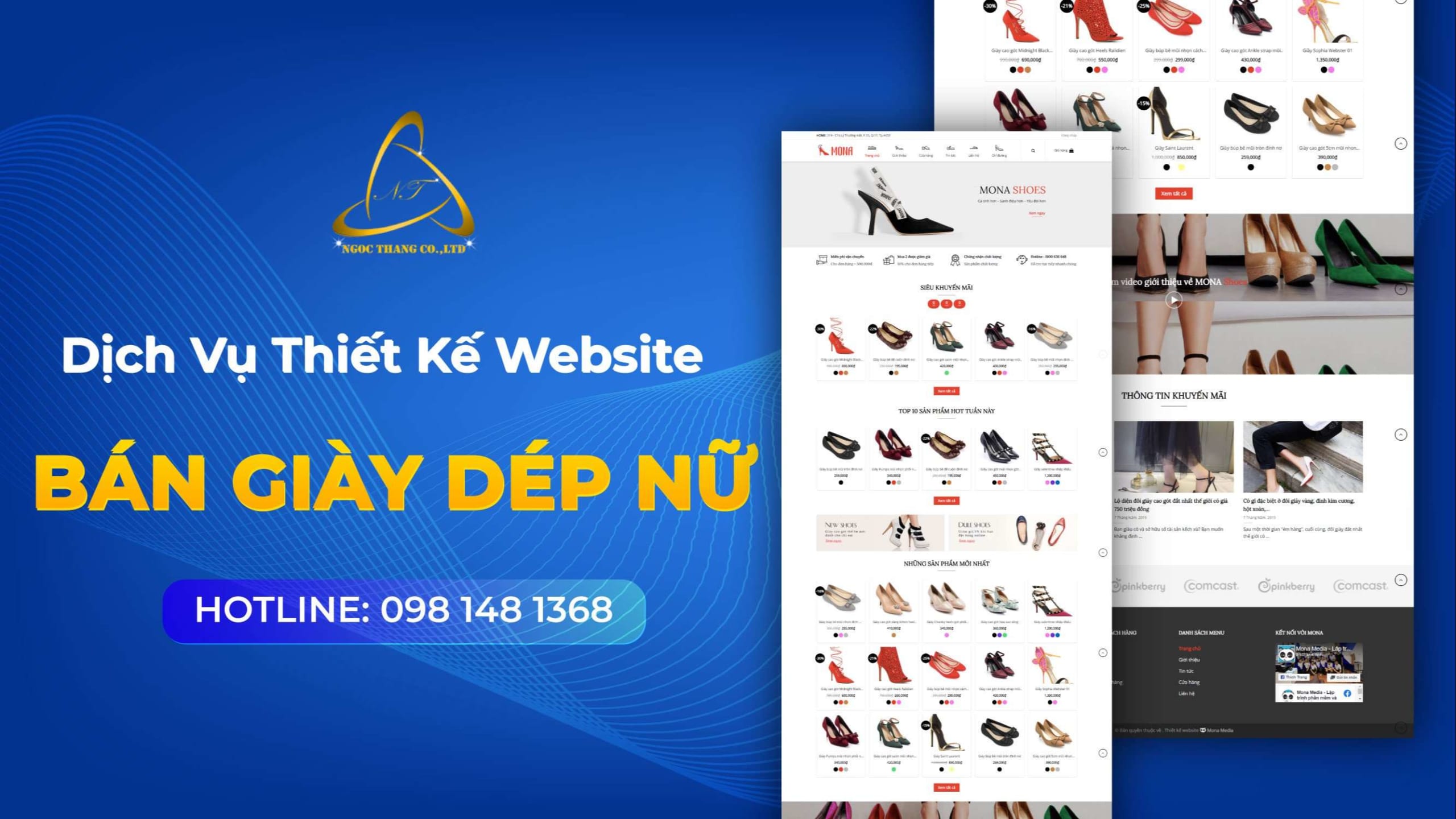 thiết kế website bán giày dép nữ