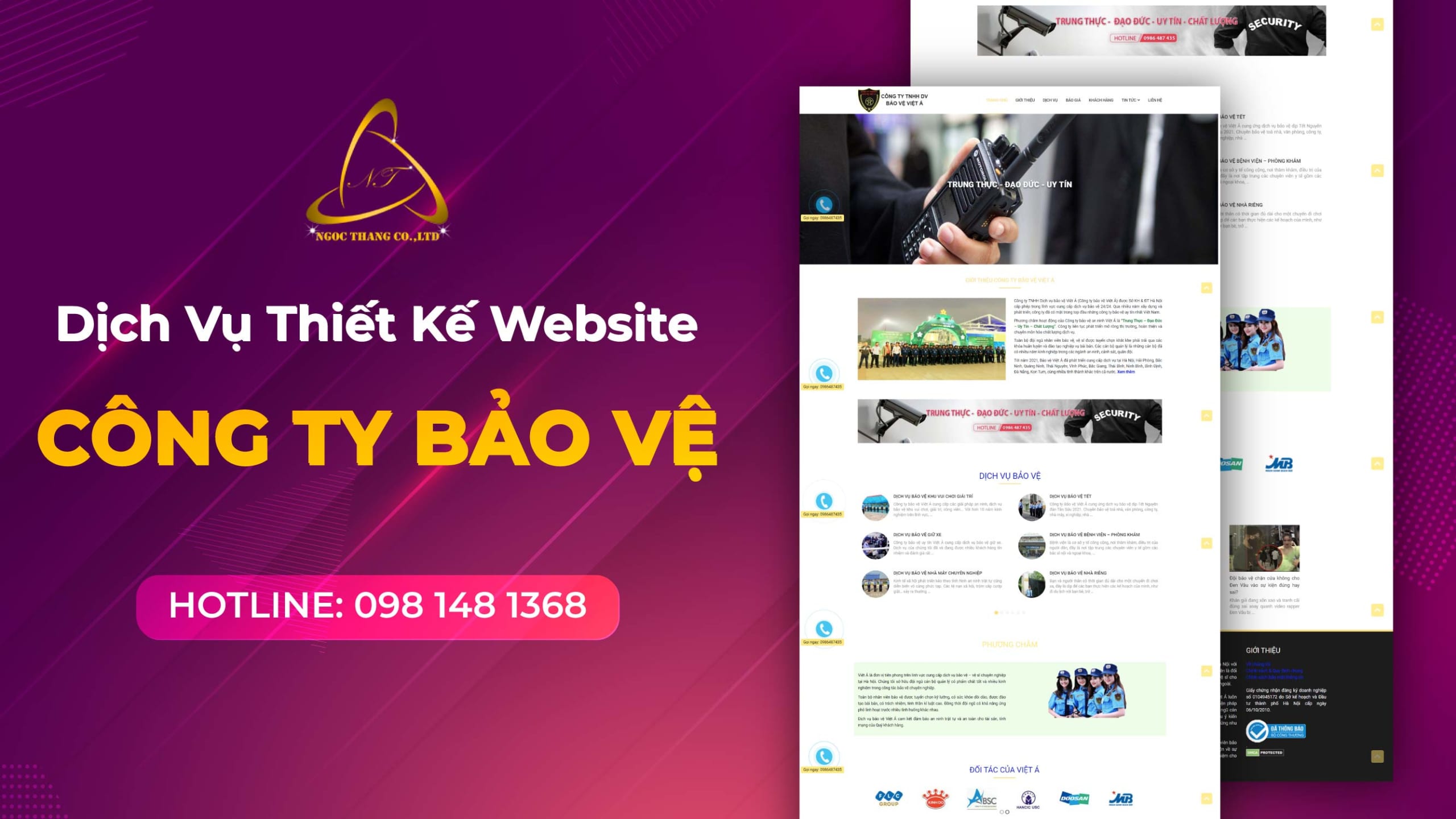 thiết kế website công ty bảo vệ