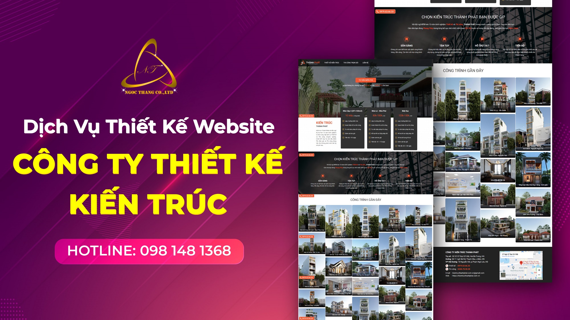 Thiết kế website công ty kiến trúc