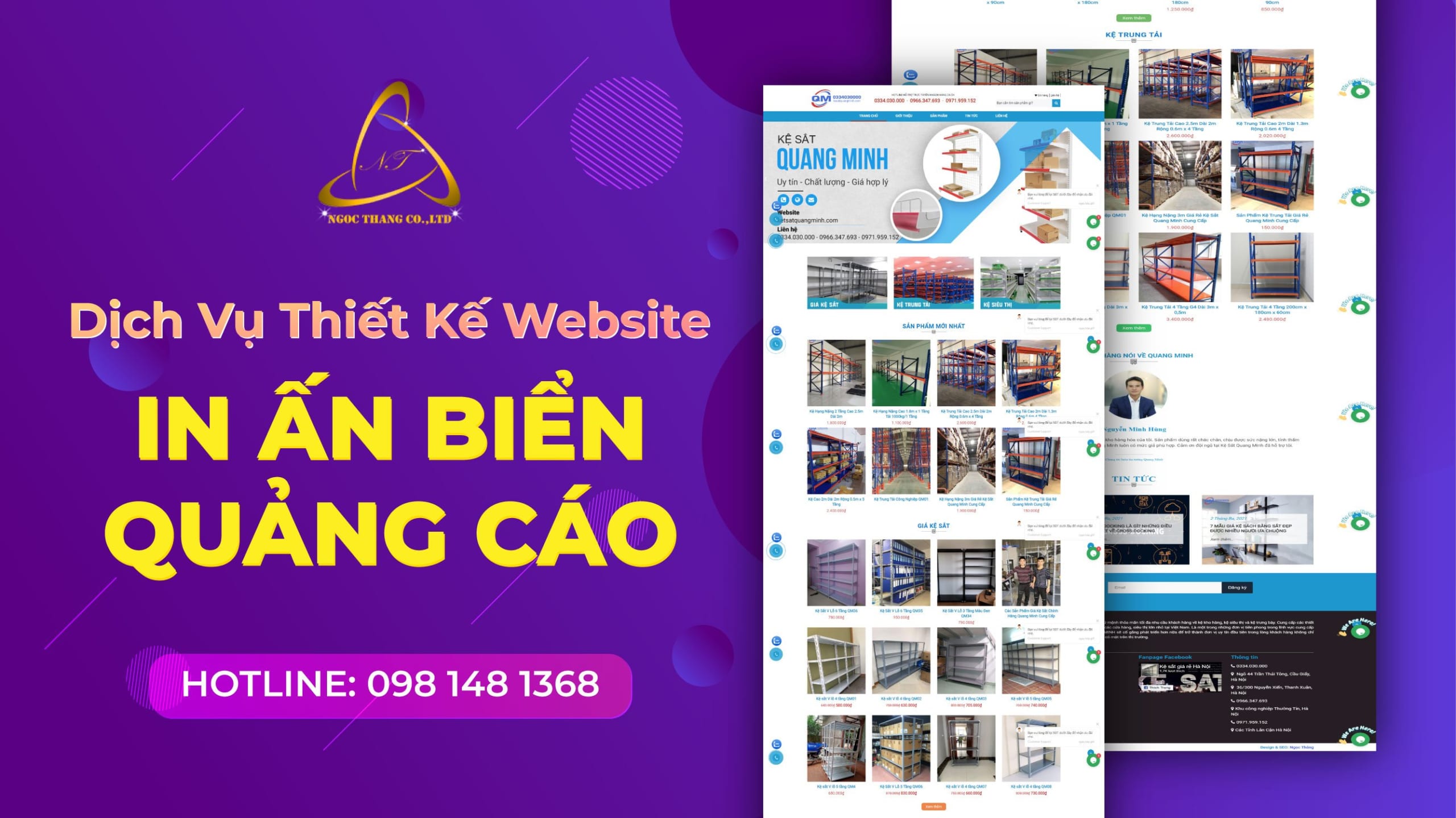 Dịch Vụ Thiết Kế Website In Ấn Biển Quảng Cáo - Web Biển Hiệu Hiện Đại