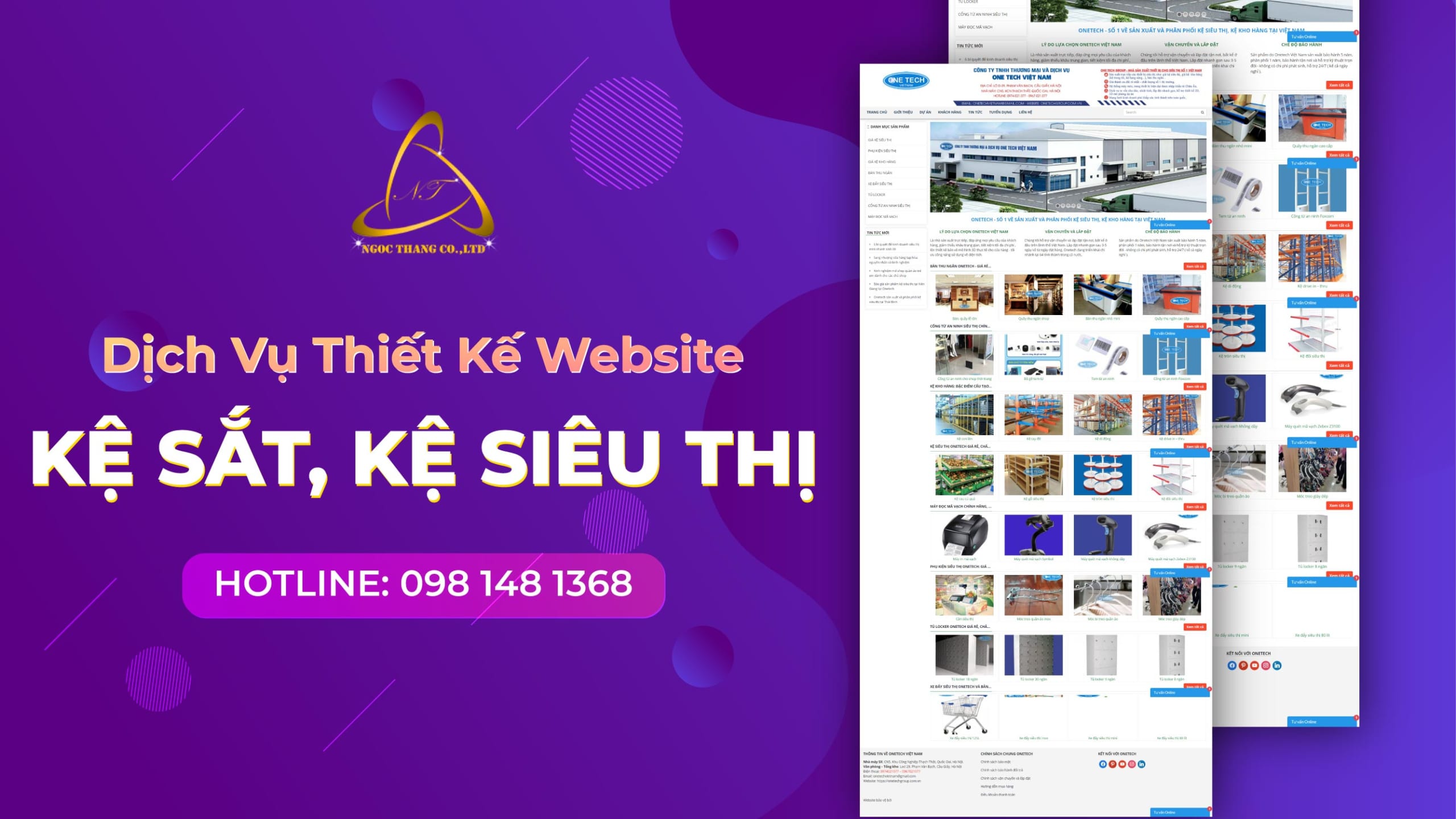 thiết kế website kệ sắt