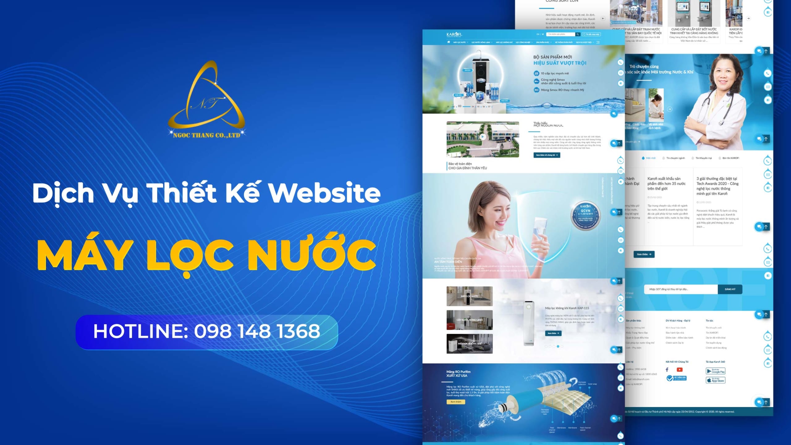 thiết kế website máy lọc nước