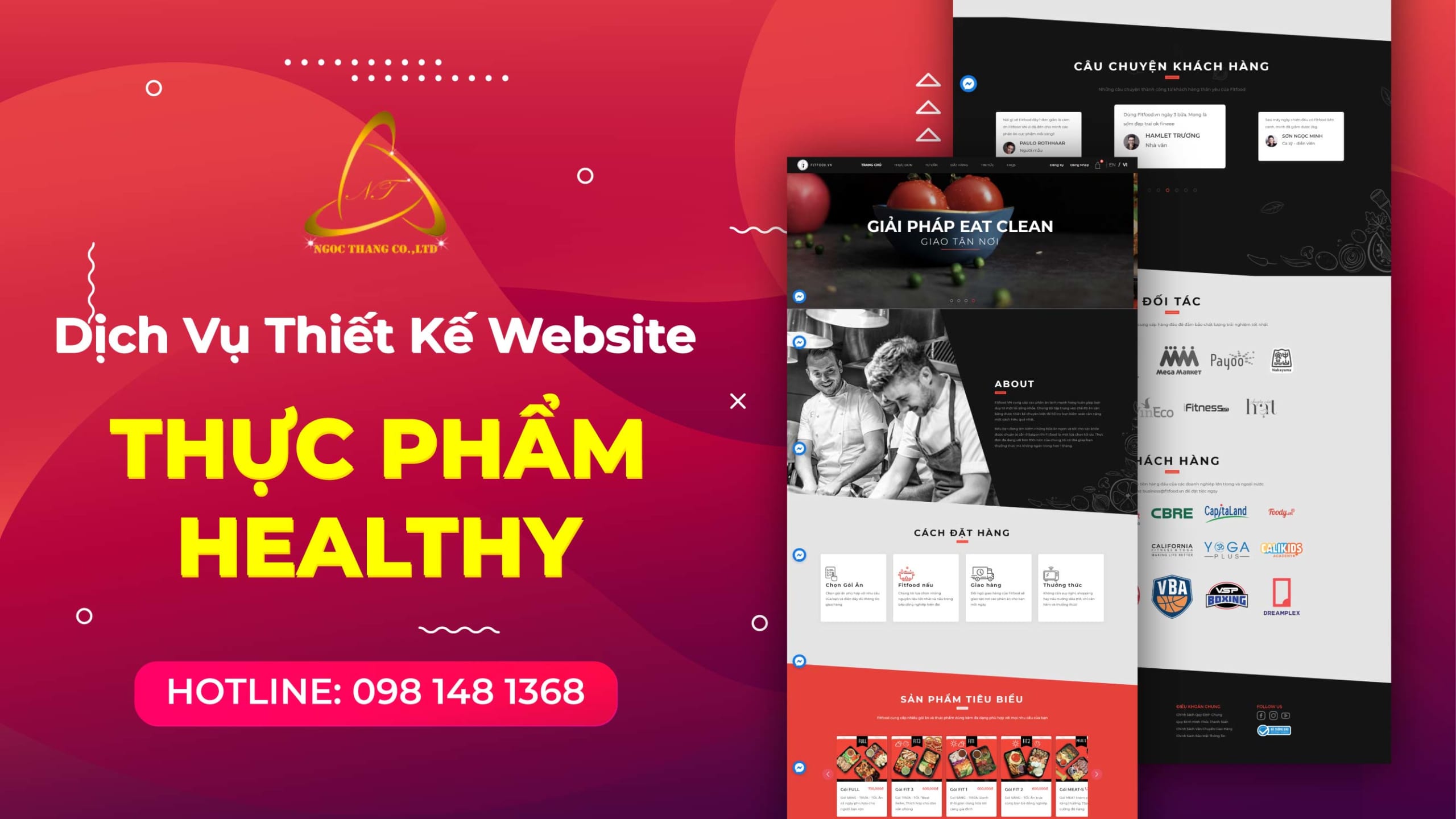 thiết kế website thực phẩm sạch