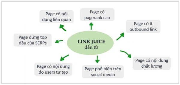 Các nguồn nên lấy Link Juice