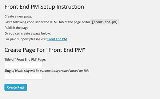 plugin Front End PM