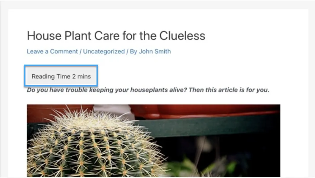 thời gian đọc bài viết trên WordPress